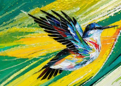 Animals: Hummingbird 1 by Josef Johann Michel