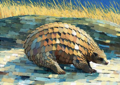 Animals: Pangolin 3 by Josef Johann Michel
