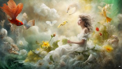 Dreamcore Dreamlike Scene White 02 by Josef Johann Michel