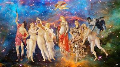 JJM-recreate: Botticelli-S La Primavera + JWST by Josef Johann Michel