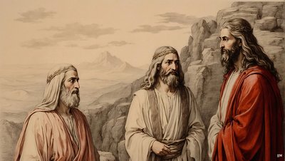 Jesus Transfiguration with Moses and Elijah 01 by Josef Johann Michel