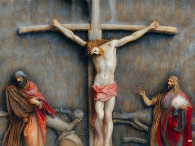 Jesus on the Cross 01 by Josef Johann Michel