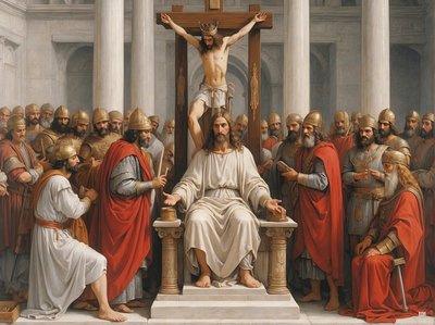 Jesus Accused and Judged by Pilate 03 by Josef Johann Michel