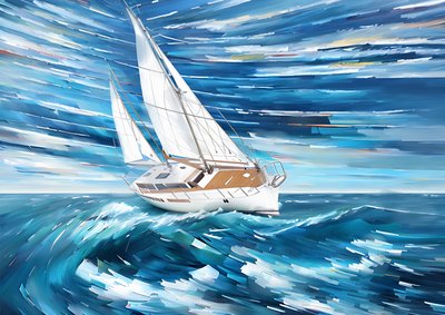 Ocean Sailing Yacht 02 by Josef Johann Michel