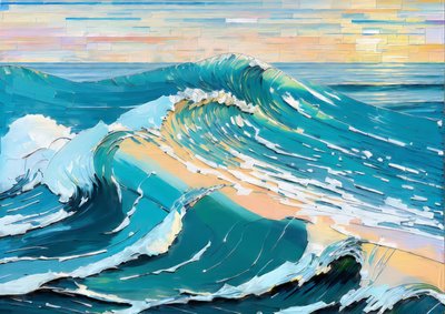 Waves Ocean 04 by Josef Johann Michel