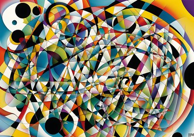 Abstract: Circular Shapes 1 by Josef Johann Michel