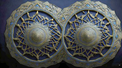 Mandala: Egyptian Elements 01 by Josef Johann Michel