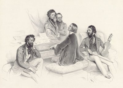 A Matinée with Liszt by Josef Kriehuber