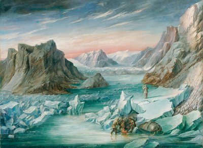 German North Pole Expedition to East Greenland 1869 by Josef Langl