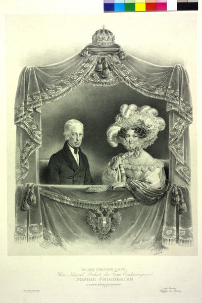 Francis II in the Theatre Lodge by Josef Nikolaus Kriehuber