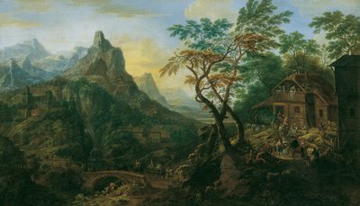 Mountain Landscape by Josef Orient