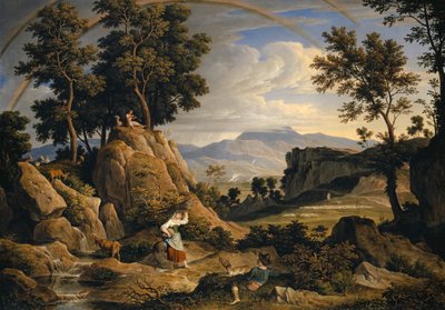 Landscape near Olevano with Rainbow, 1823-24 by Joseph Anton Koch