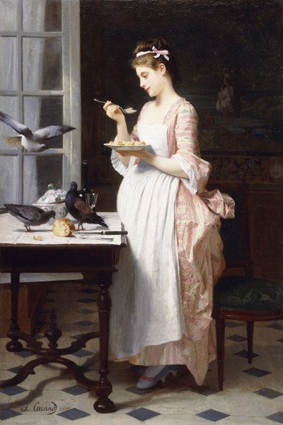 Feeding the Pigeons by Joseph Caraud