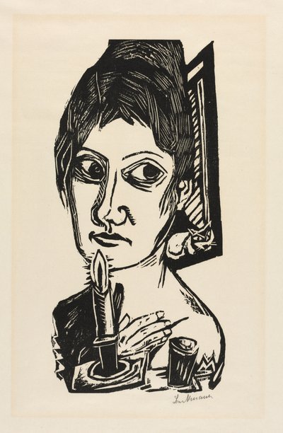 Woman with Candle by Joseph Charles Marin