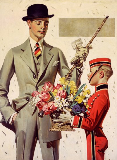Flowers for the Lady by Joseph Christian Leyendecker