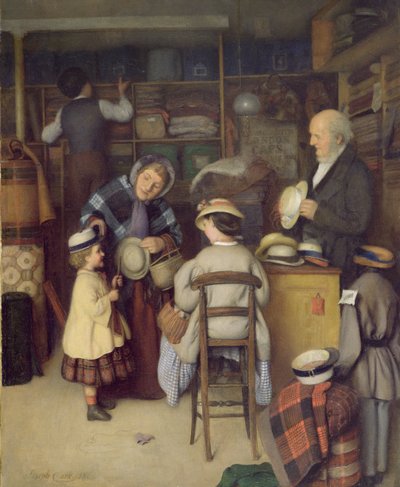 Buying a New Hat, 1880 by Joseph Clark