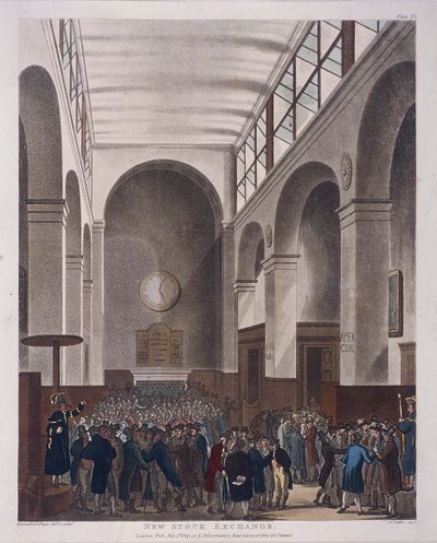 Stock Exchange, Bartholomew Lane, London by Joseph Constantine Stadler