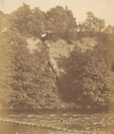 Bolton Priory. The Stepping Stones, 1850s by Joseph Cundall
