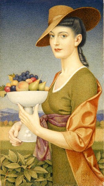 A Dish of Fruit by Joseph Edward Southall