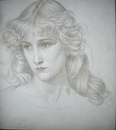 Head of a Girl by Joseph Edward Southall