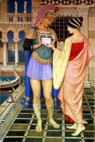 Presenting the Casket by Joseph Edward Southall
