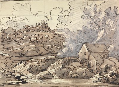 A Mill by a Waterfall by Joseph Farington