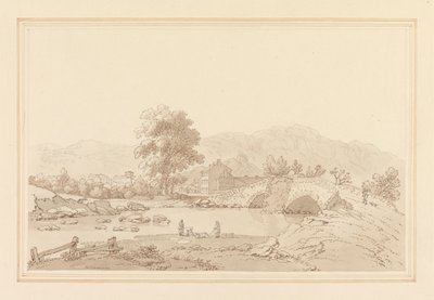 North Entrance to Keswick & Bridge by Joseph Farington