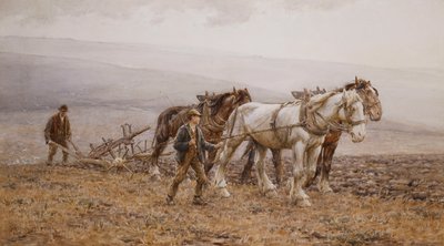 The Ploughman Wilmington Polegate, Near Eastbourne by Joseph Harold Swanwick