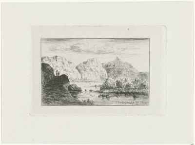 Mountain Landscape, Mountain Landscape on the Aar by Joseph Hartogensis