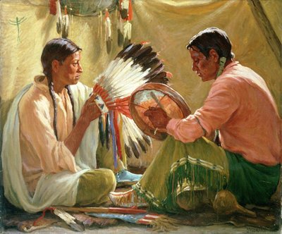 War Bonnet Song by Joseph Henry Sharp