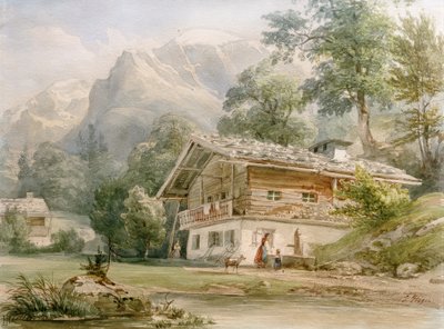 Farmhouse at Königssee near Berchtesgaden by Joseph Hoger