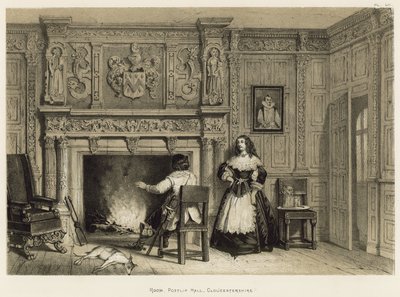 Room, Postlip Hall, Gloucestershire by Joseph Nash