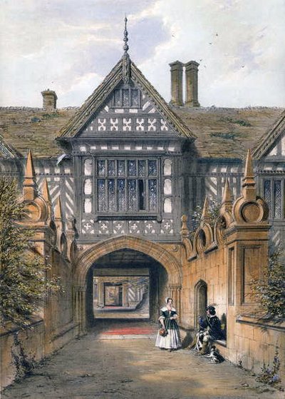 Speke Hall, Lancs by Joseph Nash