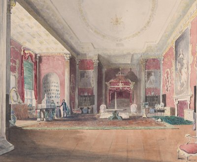 The State Bed Chamber, Stowe Buckinghamshire, 1838 by Joseph Nash