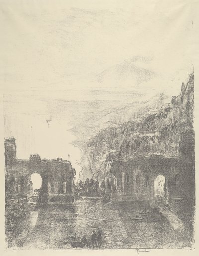 Aetna Over Taormina by Joseph Pennell