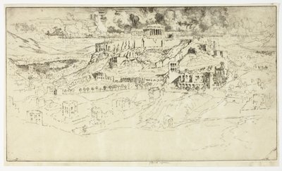 Athens from the Tomb of Philopotes by Joseph Pennell