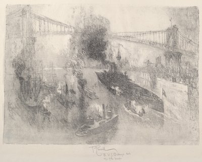 Battleship Coming Home by Joseph Pennell