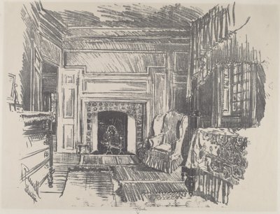 Bed Room, Stenton by Joseph Pennell