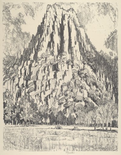 Buttresses, Yosemite by Joseph Pennell