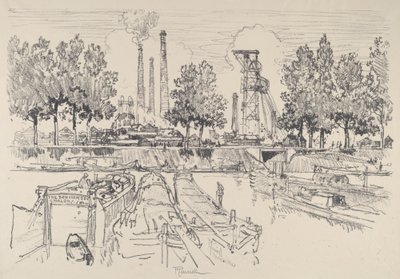 Coal Mines, Monceau, France by Joseph Pennell