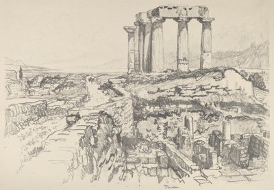 Corinth, towards the Gulf by Joseph Pennell