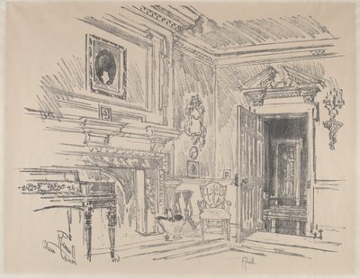 Drawing Room at Cliveden by Joseph Pennell