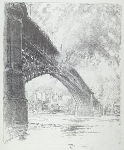 Eads Bridge, St. Louis by Joseph Pennell
