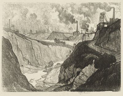 English War Work: The Iron Mine by Joseph Pennell