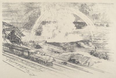 Falls Station, Niagara, 1910 by Joseph Pennell