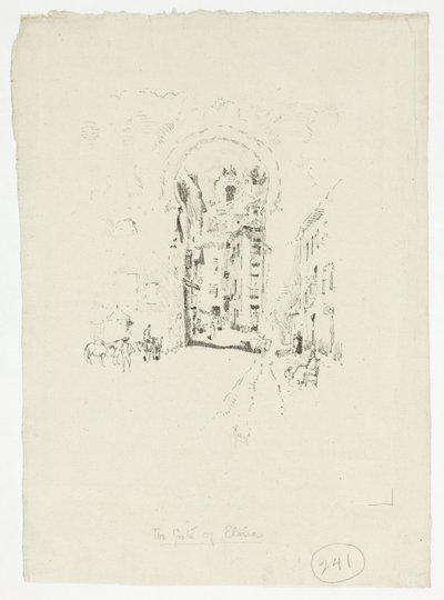 Gate of Elvira, Granada by Joseph Pennell