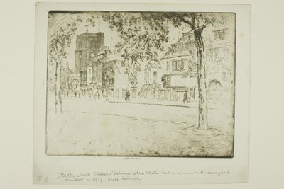 House Where Whistler Died by Joseph Pennell