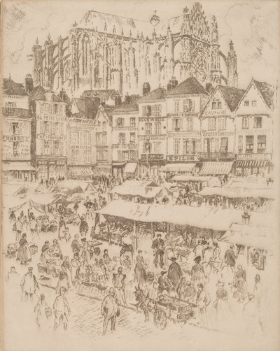 La Place, Beauvais by Joseph Pennell