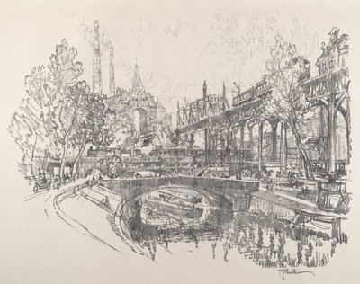 Landwehr Canal, Berlin by Joseph Pennell