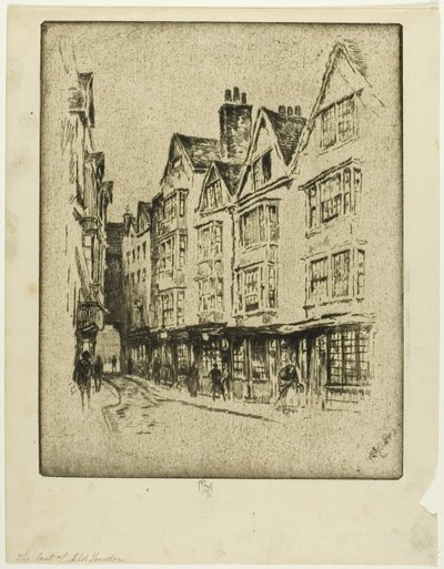Last of Old London, Cloth Fair by Joseph Pennell